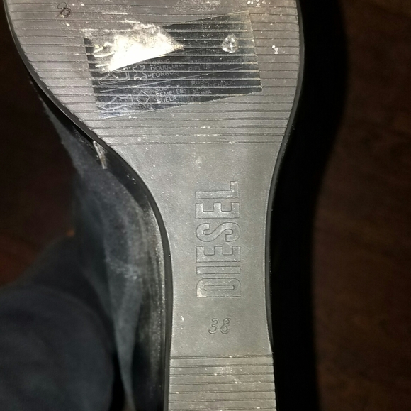 Diesel suede black boot wedges - Picture 5 of 8